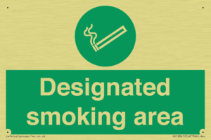 Designated smoking area